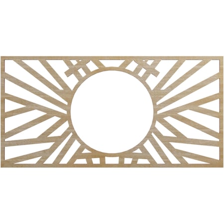 Ekena Millwork Hoover Wood Fretwork Pierced Ceiling Medallion, Hickory, 18"W x 9"H x 6 5/8"ID x 3/8"T CMWP18X09X0375HOHI